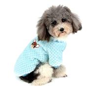 ZUNEA Suéter para Perros Pequeños Invierno Cálido Abrigo Jersey Forro Polar Muy Suave Ropa Mascotas Cachorros Clima Frío Ropa para Gatos Chihuahua Perro Niños Niñas Azul L