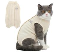 Zunea Traje de recuperación para gatos después de la cirugía, suave y transpirable, collar electrónico alternativo para heridas abdominales o enfermedades de la piel, traje de protección