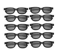 Zunedhys 10 gafas polarizadas pasivas 3D para televisores 3D auténticos cines 3D para videojuegos 3D y marcos de TV