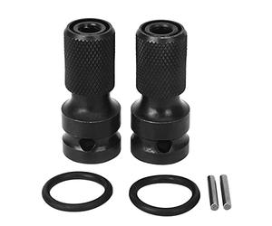 Zunedhys 2 paquetes de 1/2 accionamiento cuadrado 1/4 vástago hexagonal enchufes, adaptador de liberación rápida, convertidor para llaves de trinquete