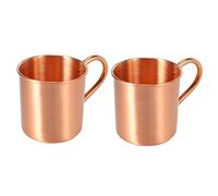 Zunedhys 2 tazas de cobre puro sólido sin forro interior para café, cerveza, leche, de agua, hogar, bar fresco