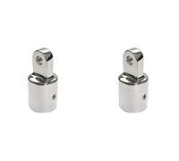 Zunedhys 2X Tornillo único 316 Acero inoxidable 20 mm Ojales Extremo Tapa Bimini Top Hardware Marina Ojales Externo Extremo Canopy Tubo Extremo