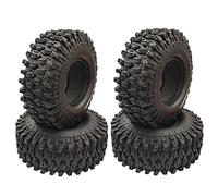 Zunedhys 4 neumáticos de goma de 1,9 pulgadas 1,9 ruedas 108 x 40 mm para 1/10 Rc Crawler Trx4 Axial Scx10 90046 Axi03007