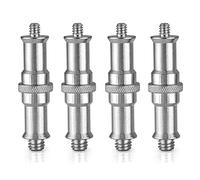 Zunedhys 4 piezas estándar 1/4 a 3/8 pulgadas metal convertidor macho adaptador tornillo roscado perno para soporte lámpara estudio