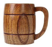 Zunedhys 400Ml estilo clásico de madera natural tazas de cerveza de madera que para regalos de novedad del partido respetuoso del medio