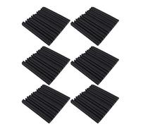 Zunedhys 6 unidades de espuma absorbente de sonido, ladrillo de estudio con forma de cuña, espuma absorbente de sonido, 50 x 50 x 5 cm