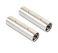 Zunedhys Adaptador XLR macho a macho, adaptador XLR de 3 macho a macho de 3 , adaptador de línea de micrófono, paquete de 2