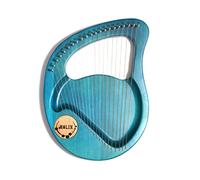 Zunedhys Arpa, violín griego, instrumento de caoba de 21 cuerdas, arpa con llave de voz, para amantes de la música para principiantes, azul