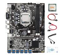 Zunedhys B75 12 tarjetas BTC mining placa base CPU++ cable de conmutación + 2 cables 12 ranuras USB 3.0 LGA1155 DDR3 RAM SATA3.0