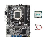 Zunedhys B75 USB ETH mining placa base 8XPCIE adaptador USB + G1630 CPU + cable de interruptor LGA1155 DDR3 MSATA B75 USB placa base