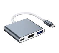 Zunedhys Cable convertidor de tipo C a USB 3.0+HD+MI+ USB 3.0 HD 1080P tipo C Hub estación de acoplamiento