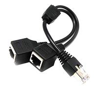 Zunedhys Cable divisor Ethernet RJ45 1 macho a 2 hembra para Super Cat5, Cat6, Cat7 LAN Ethernet adaptador