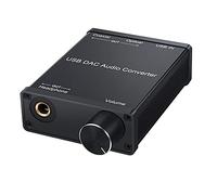 Zunedhys Convertidor de audio USB DAC amplificador de auriculares USB a coaxial S/PDIF digital a analógico, tarjeta de sonido de audio de 6,35 mm