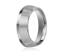 Zunedhys Embudo de dosificación de espresso de 51 mm, anillo de dosificación de café de acero inoxidable compatible con todos los portafiltros de espresso de 51 mm