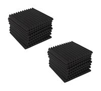 Zunedhys Espuma acústica de cuña con adhesiva, 16 paneles insonorizados, esponja silenciadora