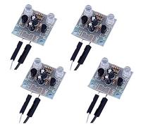 Zunedhys Juego de 4 piezas de 5 mm LED Flash DIY Kit Kit electrónico PCB Circuito de soldadura habilidades de aprendizaje Kit de entrenamiento
