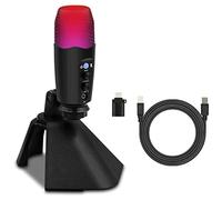 Zunedhys Micrófono condensador unidireccional USB, micrófono de reducción de ruido DSP, calidad de sonido de HIFI, con función de grabación