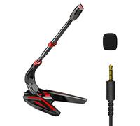 Zunedhys Micrófono para juegos de computadora, micrófono omnidireccional cable para PC, grabación de escritorio, chat, 3,5 mm