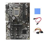Zunedhys Placa base B250 BTC Mining almohadilla térmica + cable de 4 a SATA + cable SATA, 12 ranuras para tarjetas gráficas LGA 1151 para minero