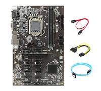 Zunedhys Placa base B250 BTC Mining cable de puerto serie SATA3.0 + cable SATA de 15 a 6 + cable SATA 12 ranuras para tarjetas gráficas