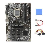 Zunedhys Placa base B250 BTC Mining con almohadilla térmica + cable de 4 a SATA + cable de interruptor, 12 ranuras para tarjetas gráficas LGA 1151 para minero
