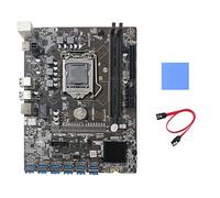 Zunedhys Placa base B250C+Almohadilla Térmica+Cable 12 PCIE a USB3.0 Ranura para Tarjeta Gráfica LGA1151 Soporte DDR4 DImm RAM