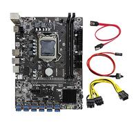 Zunedhys Placa base B250C BTC Mining 12 USB 3.0 ranura para tarjeta gráfica LGA 1151 DDR4 DIMM RAM cable de 6 a 8 + línea de interruptor