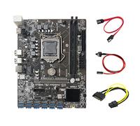 Zunedhys Placa base B250C + cable SATA de 15 a 6 + cable SATA + cable de interruptor 12 PCIE a USB 3.0 ranura GPU LGA1151 DDR4 para BTC