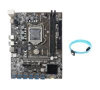 Zunedhys Placa base B250C Miner + cable de puerto serie SATA3.0 12 PCIE a USB 3.0 ranura GPU LGA1151 pin soporte DDR4 RAM para minería BTC