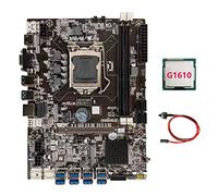 Zunedhys Placa base B75 BTC Mining + CPU G1610 + cable de interruptor LGA1155 8XPCIE adaptador USB DDR3 MSATA B75 USB BTC placa base