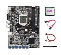 Zunedhys Placa base B75 ETH Miner 12 PCIE a USB3.0+G550 CPU+grasa térmica+cable +cable interruptor DDR3 LGA1155 placa base