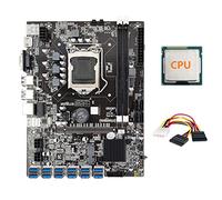 Zunedhys Placa base B75 ETH Mining CPU+4PIN a SATA Cable LGA1155 12 PCIE a USB MSATA DDR3 B75 USB BTC Placa base