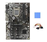 Zunedhys Placa base de minería B250 BTC con almohadilla térmica+4PIN a cable 12XRanura para tarjeta gráfica LGA 1151 USB3.0 para BTC