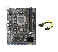 Zunedhys Placa base de minería B250C + cable SATA de 15 a 6 12 PCIE a USB 3.0 ranura GPU LGA1151 compatible DDR4 DIMM RAM para BTC