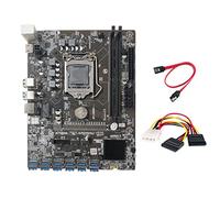 Zunedhys Placa base de minería B250C con cable de 4 a SATA + cable SATA 12 PCIE a USB 3.0 ranura GPU LGA1151 compatible con DDR4 RAM para BTC