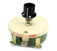 Zunedhys Potenciómetro de alambre de cerámica de 100 W 100 ohmios rotatorio resistencia reóstato