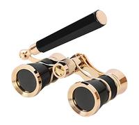 Zunedhys Prismáticos ópticos retro de metal, 3 x 25 pulgadas, con , para espejo de observación de drama, prismáticos de espectáculo, color negro