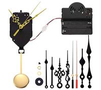 Zunedhys Reloj de cuarzo con mecanismo de movimiento y campanas de , caja de música, mecanismo de pared completo, piezas de repuesto con 4 pares de manecillas