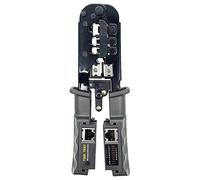 Zunedhys RJ45 Crimpadora de red Lan Cable Pruebas para Cat7, Cat6, Cat5, RJ11, RJ12, RJ45, Crimpadora Metal Clip