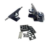 Zunedhys Surf Skateboard Eje para S6 Rojo Bruto Surfskate Skateboard Adaptador, de juntas negras