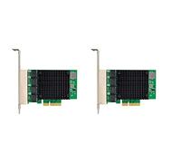 Zunedhys Tarjeta de red Gigabit PCIE X4 2.5G RTL8125B de 4 puertos Ethernet de red de escritorio