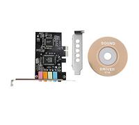 Zunedhys Tarjeta de sonido PCIe 5.1, tarjeta de audio PCI Surround 3D para PC con rendimiento de sonido directo y soporte de perfil bajo