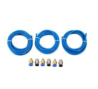 Zunedhys Tubo de PTFE Ptfe azul Tubería (1,5 metros) con 3 piezas Pc4-M6 accesorios y 3 piezas Pc4-M10 macho recto neumático Pefe tubo conector de montaje para impresora 3D de 1,75 mm