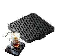 Zunetsutock Bandeja Recogegotas Para Balanza De Espresso, Autodrenante Doble Capa, Bandeja Para Báscula Herramienta Café Pour Over, uso en elaboración casera cocina rutina matutina principiantes y