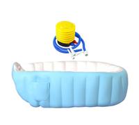 Zunetsutock Bañera Inflable para Bebés | Bañera Inflable Con Bomba de Pie Para Bebé | Cuenca De Ducha Plegable Para Niños +2 Años Antideslizante Para Hijas E Hijos