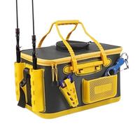 Zunetsutock Caja enfriadora de, transportador de Cebo portátil, Tanque de Almacenamiento de mar, Estuche Duradero para Peces al Aire Libre, solución de Cubo de Viaje Multifuncional, contenedor