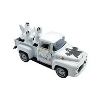 Zunetsutock Camión Fantasma Halloween - Gran Decoración Vehículo Horror, Ornamental Miniatura Otoñal, Camioneta Colección con Efecto Especttral | Escenografía Mesa Casa