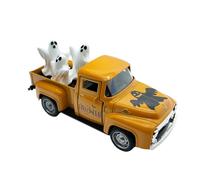Zunetsutock Camión Fantasma Halloween - Gran Decoración Vehículo Horror, Ornamental Miniatura Otoñal, Camioneta Colección con Efecto Especttral | Escenografía Mesa Casa