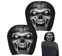 Zunetsutock Car Headrest Covers - Ghost Design Elastic Set 2 Pieces