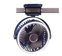 Zunetsutock Clip de ventilador portátil - Ventilador recargable sin cable con luz nocturna tipo C | Dispositivo de enfriamiento para dormitorio, escuela, jardín, invernadero, construcción, ventilador